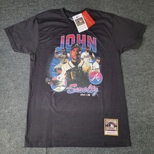 John Smoltz Atlanta Braves Mitchell & Ness Men's T Shirt Size Medium Black New